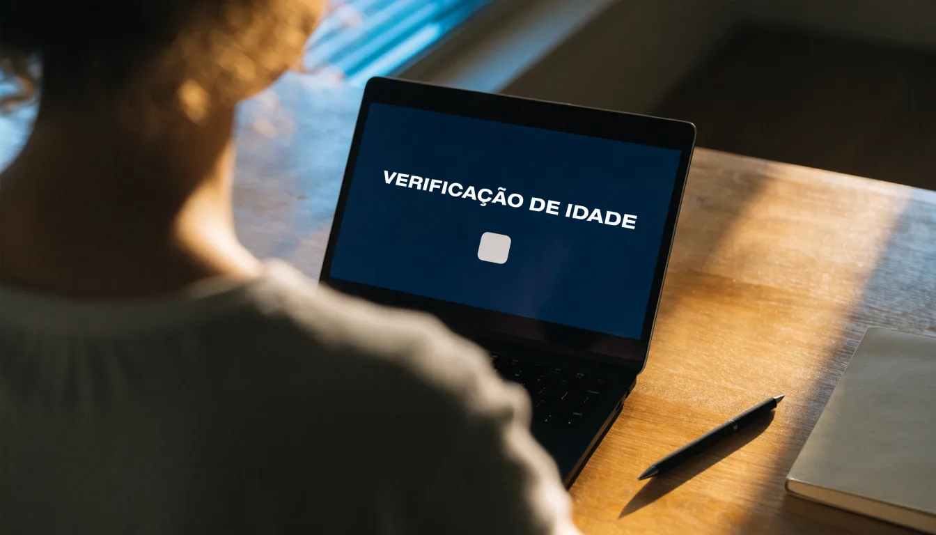 Uma folha de licença em papel com um selo vermelho, pousada numa secretária de madeira ao lado de uma caneta
